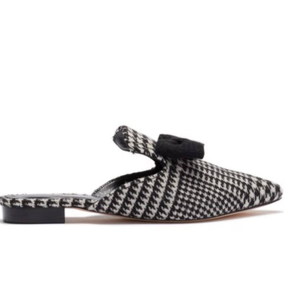 🌸KARIN Bow Slip-On Mule black/White houndstooth - Picture 3 of 4